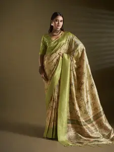 elora Floral Printed Pure Silk Saree