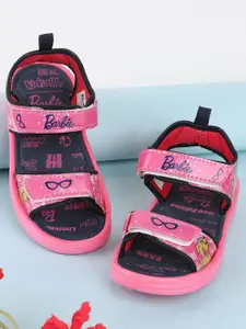 Kids Ville Girls Barbie Printed Sports Sandals