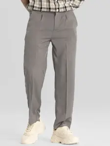 Snitch Men Relaxed Loose Fit Pleated Trousers