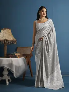 elora Ethnic Motifs Woven Design Chikankari Saree