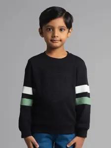 Ed-a-Mamma Boys Solid Embroidered Cotton Looper Pullover Sweatshirt