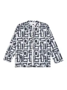 CAVIO Boys Abstract Printed Pure Cotton Lightweight Jacket & T-Shirt