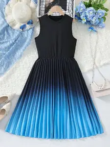 BAESD Girls Tie and Dye Print Fit & Flare Maxi Dress