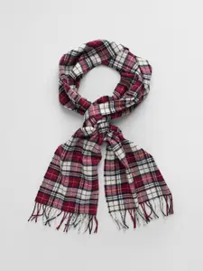 GANT Men Checked Fringed Scarf