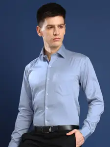 Hancock Men Premium Slim Fit Opaque Cotton Satin Stretchable Formal Shirt