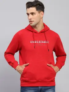 Monte Carlo Men Typography Printed Hooded Cotton Sweatshirt