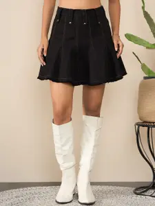 StyleStone Women Denim A-Line Mini Skirt