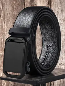 The Roadster Lifestyle Co. Men Textured Slider Buckle Formal Belt