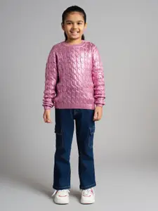 Ed-a-Mamma Girls Cable Knit Pullover