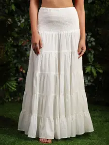 anayna Women Flared Maxi Skirt