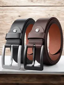 The Roadster Lifestyle Co. Men Set Of 2 Tang Closure Leather Belts