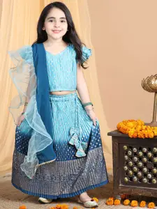 Here&Now X Kinder Kids Girls Ready to Wear Lehenga & Blouse With Dupatta