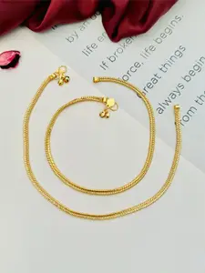 Anouk Set Of 2 Gold-Plated Anklets