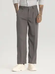 Snitch Men Relaxed Loose Fit Pleated Trousers