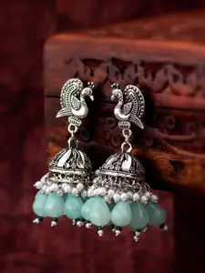 aadita Dome Shaped Kundan Studded & Beaded Jhumkas