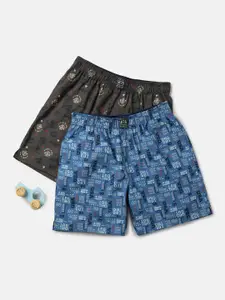 Jockey Boy Pack of 2 Super Combed Mercerized Cotton Printed Boxer Shorts-UB08