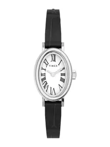 Timex Women Brass Dial & Leather Straps Analogue Watch TW2W78400UJ