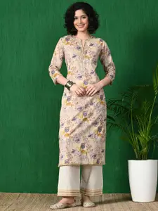 Sangria Printed Pure Cotton Straight Kurta