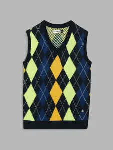 Blue Giraffe Boys Checked Pullover Sweater