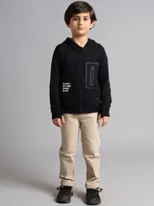 Ed-a-Mamma Boys Printed Hooded Open Front Jacket