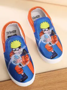 Kids Ville Boys Naruto Graphic Printed Round Toe Slip-On Casual Shoes