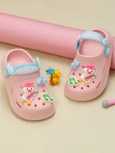 Yellow Bee Girls Printed Clogs Flip Flops