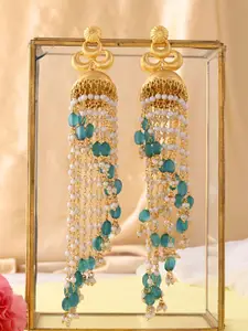 Silvermerc Designs Gold-Plated Dome Shaped Pearls Jhumkas