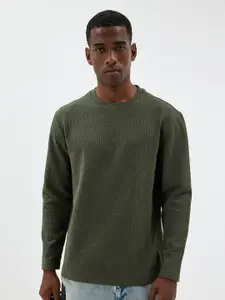 Koton Men Self Design Long Sleeves Pullover