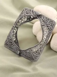 The Pari Silver-Plated Oxidised Bangle