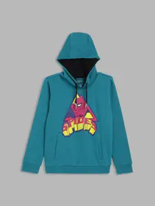 Blue Giraffe Boys Graphic Printed Hood Cotton Pullover Sweatshirt