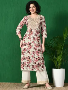 Sangria Printed Pure Cotton Straight Kurta