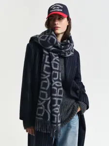 GANT Women Printed Fringed Scarf