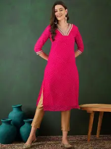 Vastramyaa Women Striped Georgette Kurta