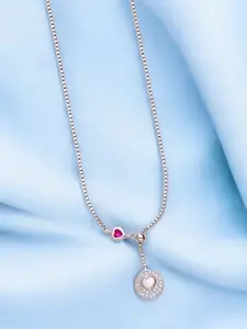 Taraash 925 Sterling Silver Cubic Zirconia Halo Pendant Necklace