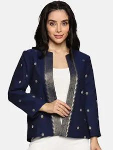 Indyvarna Printed Open-Front Blazer