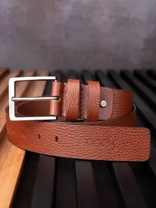 One8 Men Textured Tang Closure Leather Casual Belt