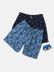 Jockey Boy Pack of 2 Super Combed Mercerized Cotton Printed Boxer Shorts-UB08