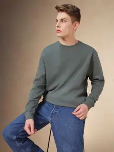 Dennis Lingo Men Solid Round Neck Pullover Sweatshirt