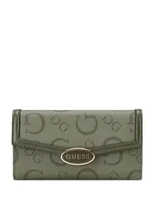 GUESS Monogram Oakbank Printed Two Fold Wallet