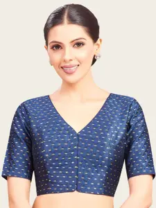 Studio Shringaar Woven Design V-Neck Saree Blouse