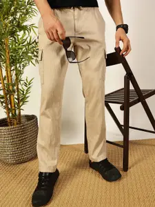 Thomas Scott Men Smart Straight Fit Cotton Trousers