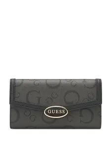 GUESS Monogram Oakbank Slg Slim Printed Two Fold Wallet