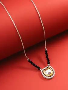 aadita Silver Kundan-Studded Necklace