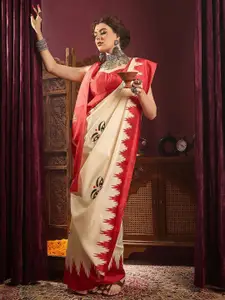 Saree mall Ethnic Motifs Printed Saree With Blouse Piece