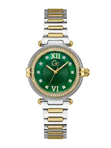 GC GUESS COLLECTION Vogue Cable Green Round Dial Women Quartz Analog Watch - Z52002L9MF