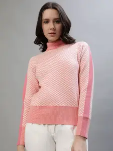Iconic Women Printed Turtle Neck Pullover