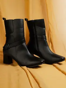 Ginger by Lifestyle Women PU Slip-On Fashion Boots