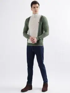 Iconic Men Colourblocked Woollen Pullover