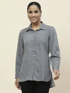 Lakshita Women Classic Spread Collar Floral Printed Crepe Tailored Fit Casual Shirt