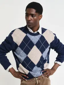 GANT Men Checked Woollen Pullover